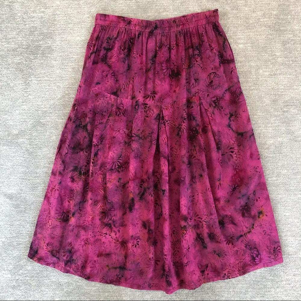 Windi River Floral Print Midi Skirt WhimsyGoth Boho Style